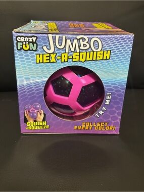 VIRAL Jumbo Hex A Squish Ball Fidget Toy NEW